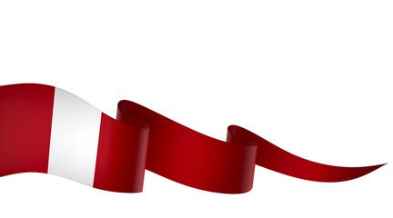 Peru flag element design national independence day banner ribbon png
