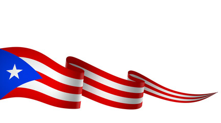 Puerto Rico flag element design national independence day banner ribbon png
