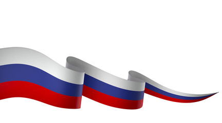 Russia flag element design national independence day banner ribbon png
