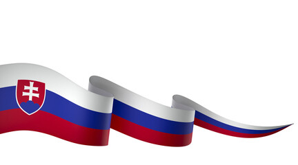 Slovakia flag element design national independence day banner ribbon png
