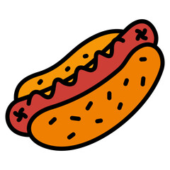 Hotdog Icon Element For Design