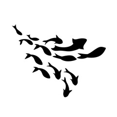 Black flock fish