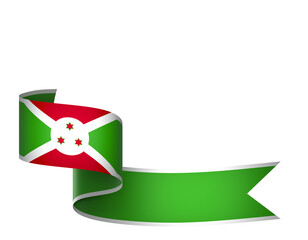 Burundi flag element design national independence day banner ribbon png
