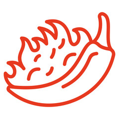 Chilli Pepper Icon Element For Design