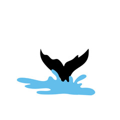 A tail of humpback whale