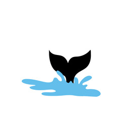 A tail of humpback whale