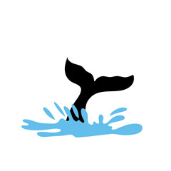 Obraz premium A tail of humpback whale