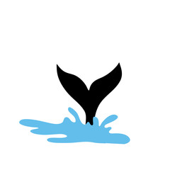 A tail of humpback whale