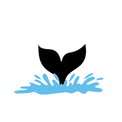 A tail of humpback whale