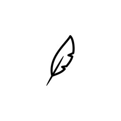 Feather Pen, Ink Pen Icon Simple Vector Perfect Illustration
