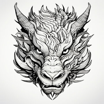 heraldic dragon head
