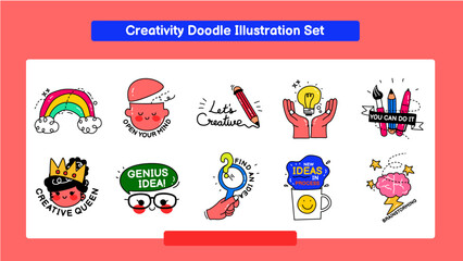 Creativity Doodle Illustration Set