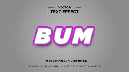 Obraz premium 3d text effect background. Editable text style effect. vector editable font for graphic tee, banner, poster, post, brochure, flyer, social media or logo. vector illustration