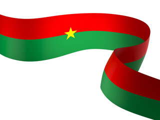 Burkina Faso flag element design national independence day banner ribbon png
