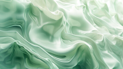 Obraz premium Abstract wavy texture, green and white.
