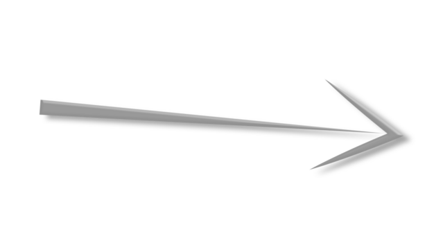 3d arrow on transparent background