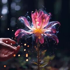 Time-lapse of a flower blooming. 