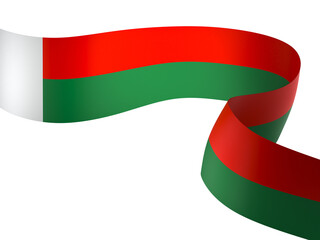Madagascar flag element design national independence day banner ribbon png
