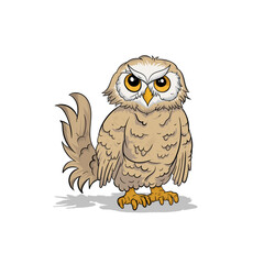 vector owl character mascot illustration