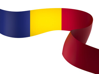 Romania flag element design national independence day banner ribbon png
