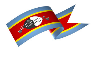 Eswatini flag element design national independence day banner ribbon png
