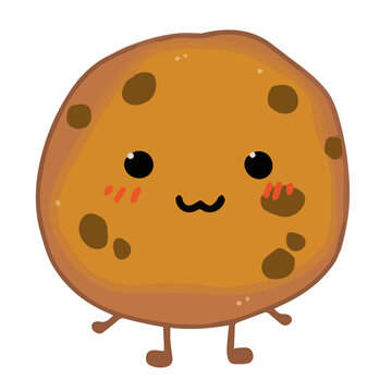 Cute smile cookie simple illustration