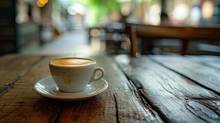Fototapeta na wymiar Cappuccino cup, foam heart