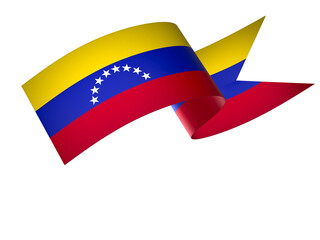 Venezuela flag element design national independence day banner ribbon png
