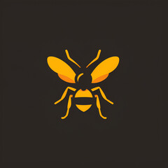 A logo illustration of an orange ant on a brown background. Created with generative AI.