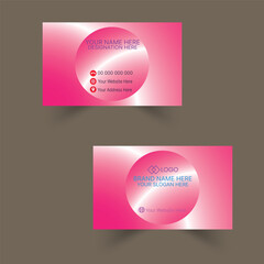 simple red double-sided creative business card template. Portrait and landscape orientation. Horizontal and vertical layout. Vector illustration