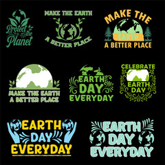 Earth Day T-shirt Design Bundle