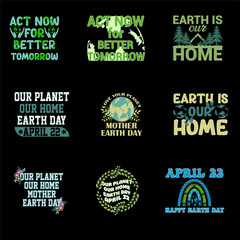 Earth Day T-shirt Design Bundle