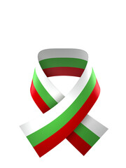 Bulgaria flag element design national independence day banner ribbon png
