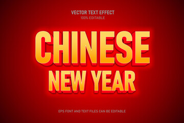Chinese editable text effect trending style modern - obrazy, fototapety, plakaty