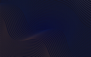 Naklejka premium Abstract technology with dynamic wavy lines background illustration in minimalist style