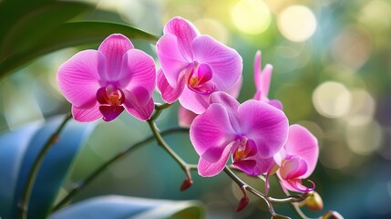 Fototapeta na wymiar Phaleonopsis Orchid, generative ai