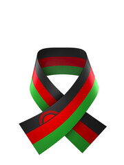 Malawi flag element design national independence day banner ribbon png
