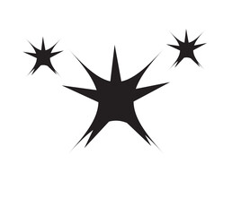 Obraz premium Sparkle star icons. Shine icons. Stars sparkles vector