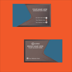 simple double-sided creative business card template. Portrait and landscape orientation. Horizontal and vertical layout. Vector illustration