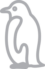 ペンギン　あしらい　飾り　マーク　ロゴ　シルエット　シンプル　イラスト素材