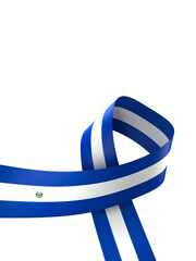 El Salvador flag element design national independence day banner ribbon png
