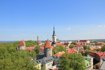 Fototapeta premium view of Tallinn Old City - Estonia