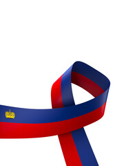 Liechtenstein flag element design national independence day banner ribbon png
