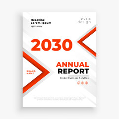 corporate annual report template for yearly magazine or booklet