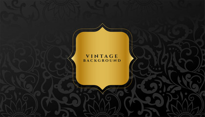 decoration vintage floral texture background with golden touch