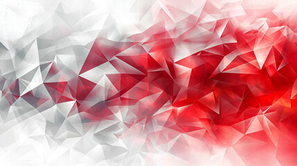  White Red Triangular Abstract background . generative ai