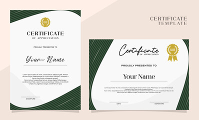 Elegant certificate of achievement template