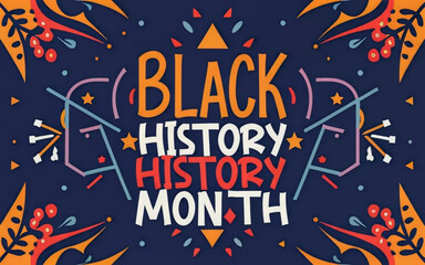 Black History Month. Celebrated annually in February in the USA and Canada, October in Great Britain . Background, poster, greeting card, banner design. generative ai	