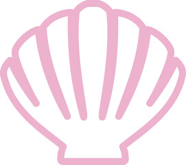 貝　ホタテ　アイコン　あしらい　飾り　マーク　ロゴ　シルエット　シンプル　イラスト素材