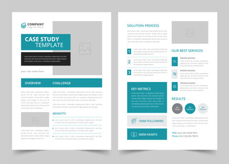 Case Study Flyer Template, Corporate Modern Business Double Side Flyer, and Poster Template print ready